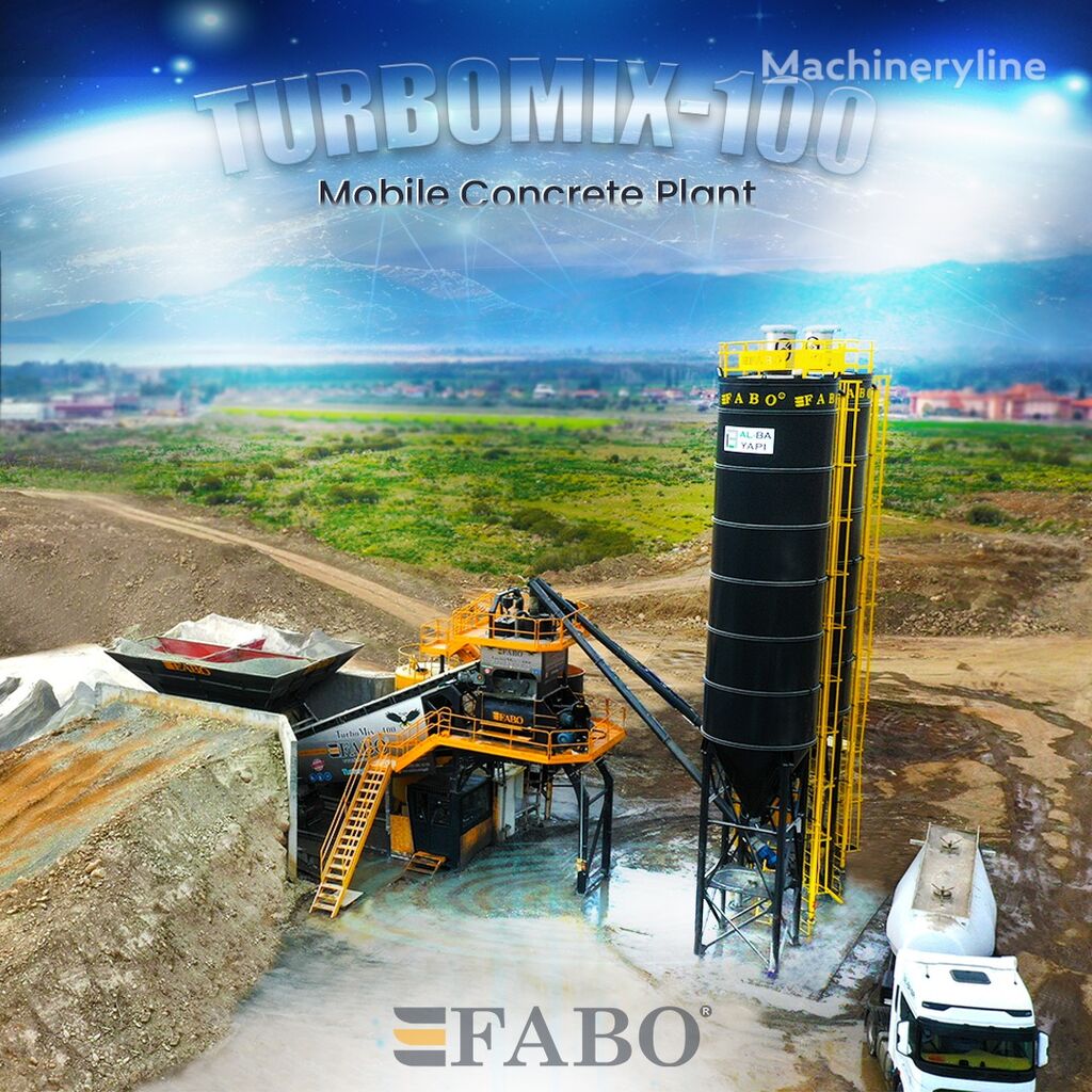 جديد ماكينة صناعة الخرسانة FABO TURBOMIX 100 Mobiles Centrales À Béton