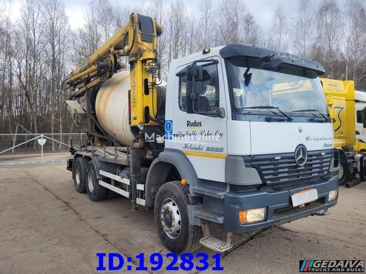 مضخة الخرسانة Schwing  ذات شاسيه Mercedes-Benz Atego 2628 6x4 Schwing 17m 9m3