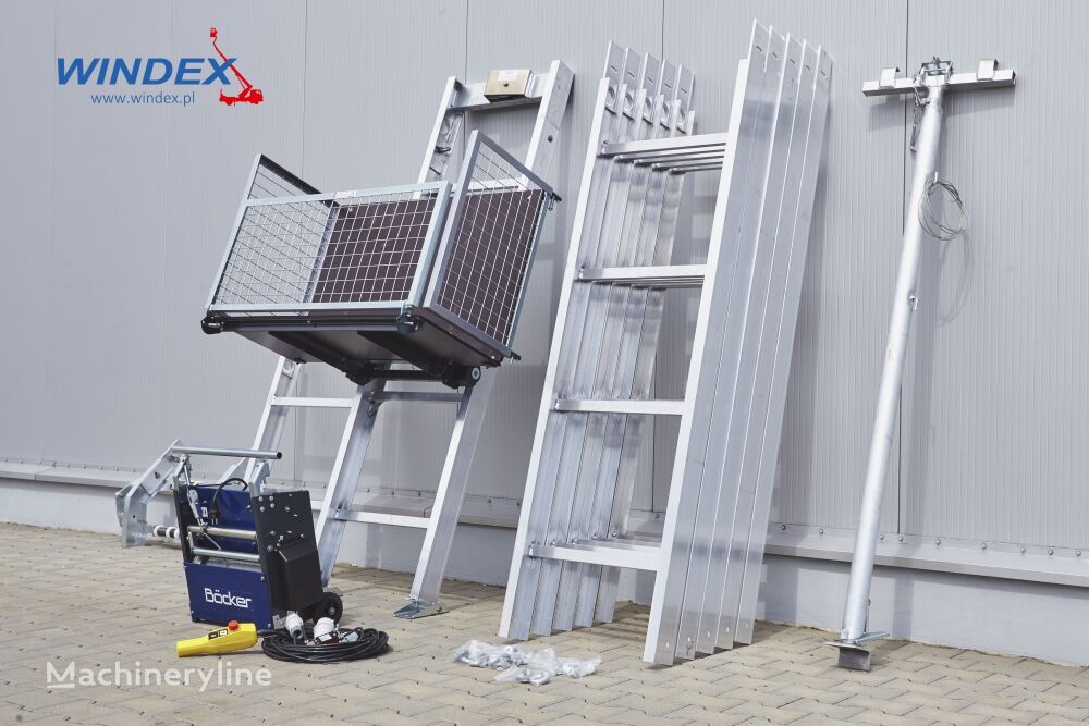 جديد منصة تنظيف واجهات المباني Böcker  Toplift Standard Winda dekarska budowlana, Windex